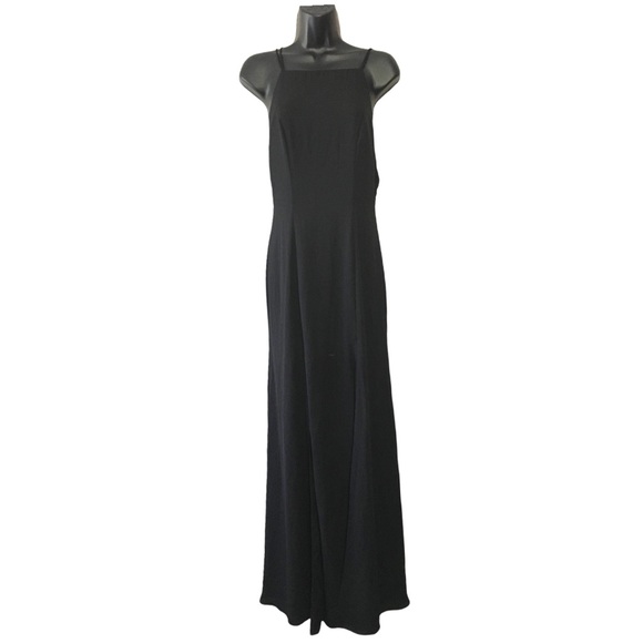 NWT Fame and Partners Long Black Dress gown 4 - Picture 1 of 9